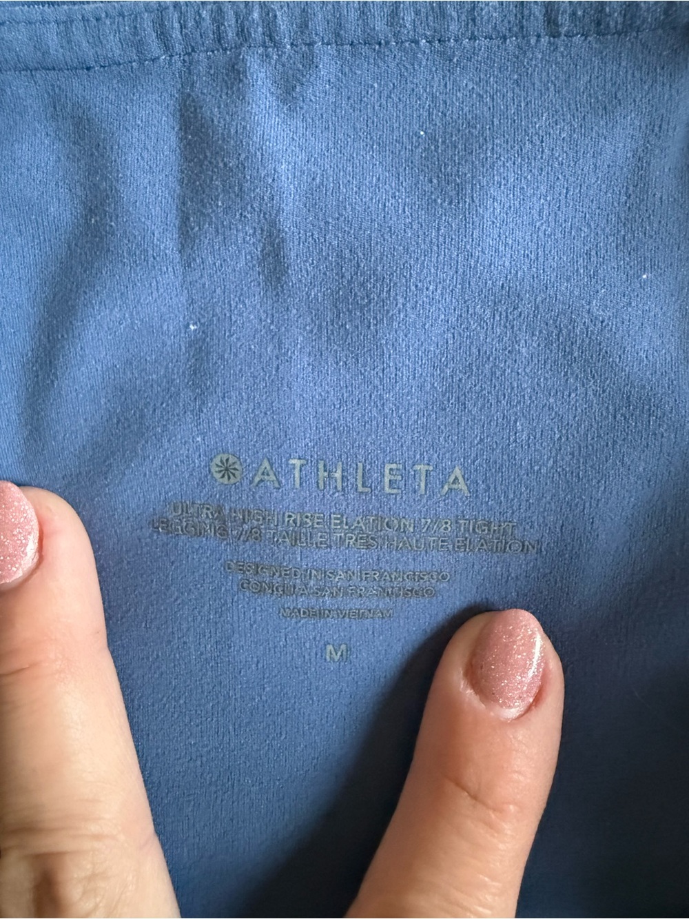 Athleta Slate Blue High-Rise Crop Leggings - Picture 4 of 4